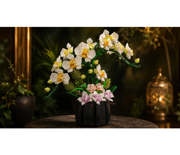 Mould King Klocki konstrukcyjne Bonsai z orchideą 1014 el. zestaw 24108 - 1551638 - zdjęcie 3